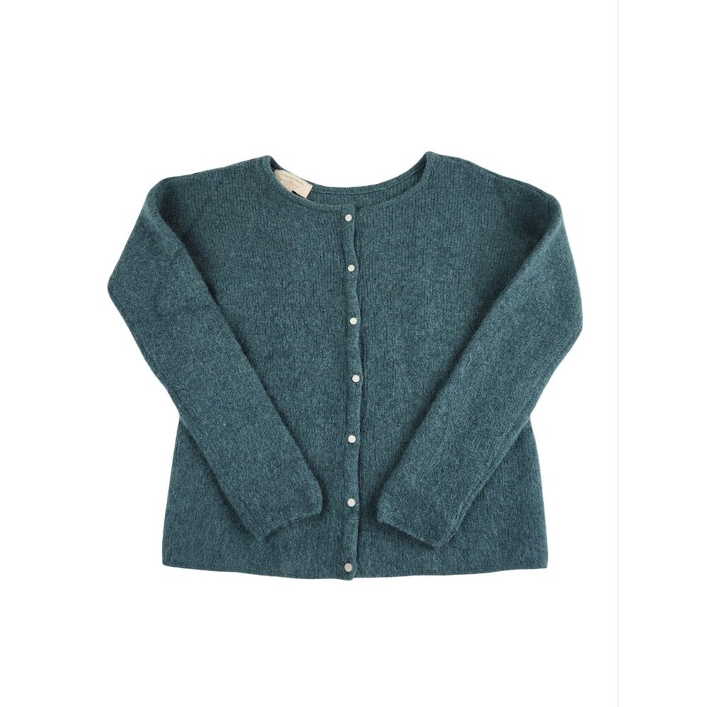 Sézane Gaspard Cardigan Sage Green Mohair Alpaca Blend Knit Sweater Small - Picture 2 of 8
